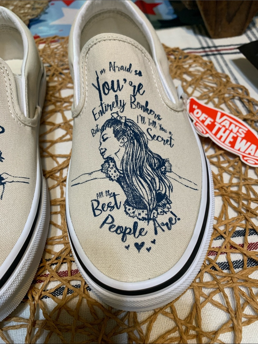 Vans Alice In Wonderland Slip On Canvas Shoe - Picture 4 of 10